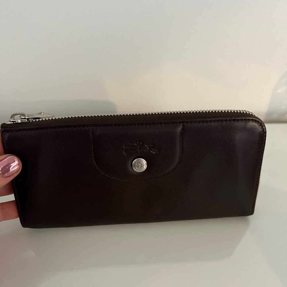 Longchamp Le Pliage Cuir Zip Around Wallet
